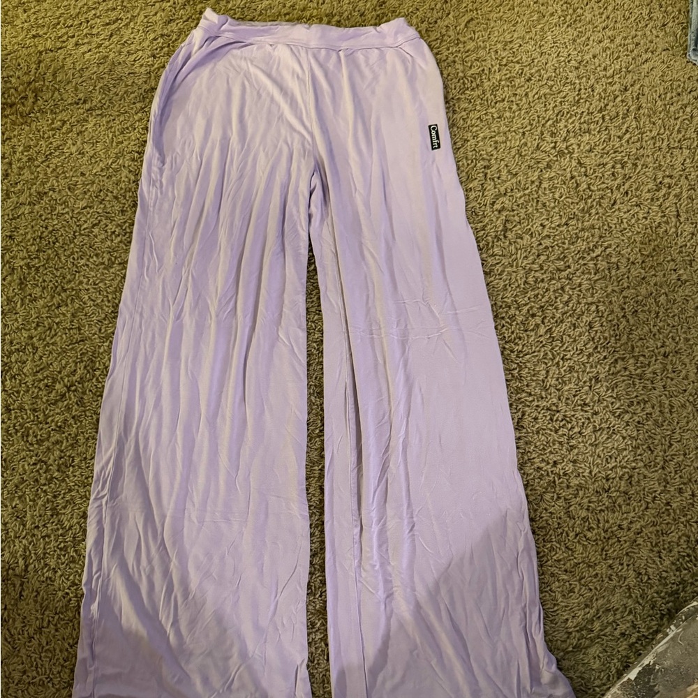 Elegant Lilac Women's Straight Leg Pants